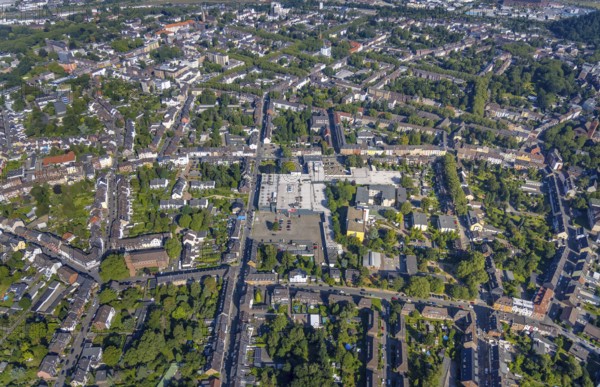 Aerial view, The Schladviertel with the furniture store XXXLutz Rück Oberhausen Straßburger Straße