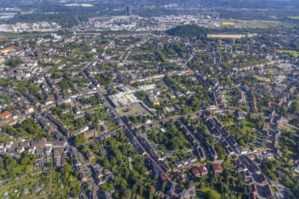 Aerial view, The Schladviertel with the furniture store XXXLutz Rück Oberhausen Straßburger Straße