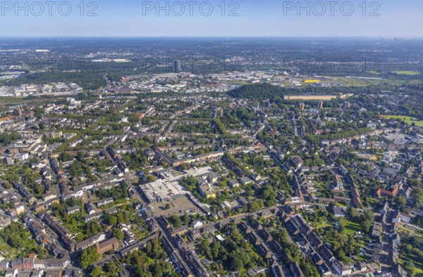 Aerial view, The Schladviertel with the furniture store XXXLutz Rück Oberhausen Straßburger Straße