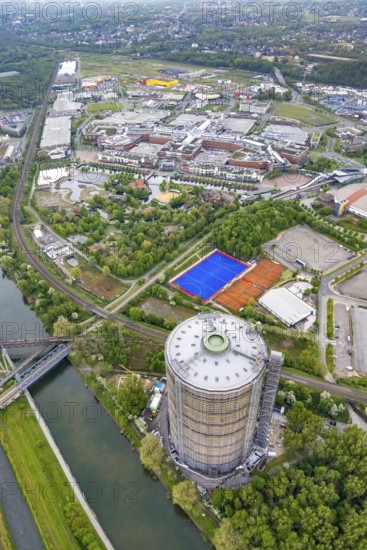 Aerial view, Gasometer venue, Centro Oberhausen, Borbeck, Oberhausen, Ruhr area, North