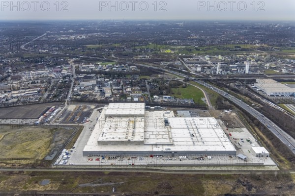 Aerial photo, Edeka central warehouse Oberhausen, Schwarze Heide, Oberhausen, Ruhr area, North