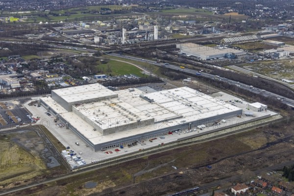 Aerial photo, Edeka central warehouse Oberhausen, Schwarze Heide, Oberhausen, Ruhr area, North