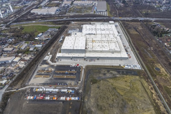 Aerial photo, Edeka central warehouse Oberhausen, Schwarze Heide, Oberhausen, Ruhr area, North