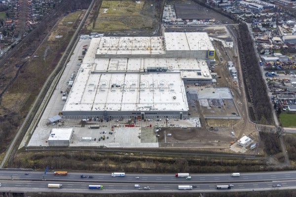 Aerial photo, Edeka central warehouse Oberhausen, Schwarze Heide, Oberhausen, Ruhr area, North