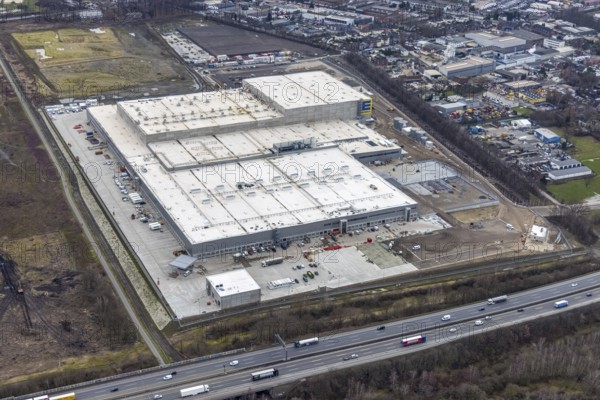 Aerial photo, Edeka central warehouse Oberhausen, Schwarze Heide, Oberhausen, Ruhr area, North