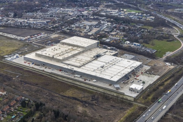Aerial photo, Edeka central warehouse Oberhausen, Schwarze Heide, Oberhausen, Ruhr area, North