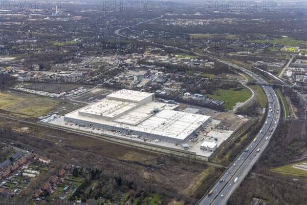 Aerial photo, Edeka central warehouse Oberhausen, Schwarze Heide, Oberhausen, Ruhr area, North