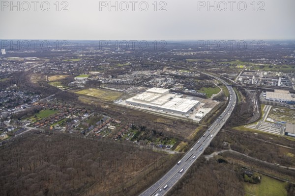 Aerial photo, Edeka central warehouse Oberhausen, Schwarze Heide, Oberhausen, Ruhr area, North