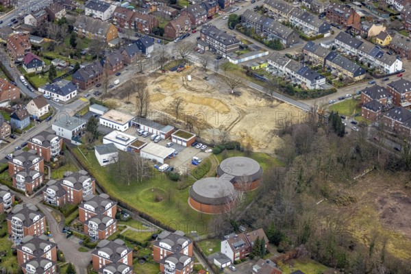 Aerial photo, RWW Rheinisch-Westfälische Wasserwerksgesellschaft mbH, construction site, Tackenberg