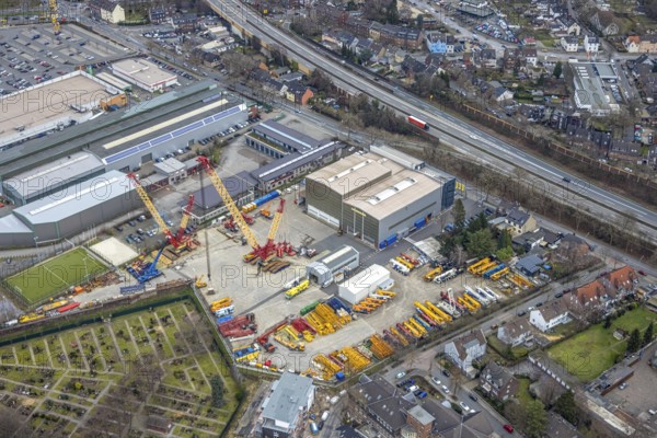 Aerial view, Liebherr-Werk Ehingen, Sterkrade Mitte, Oberhausen, Ruhr area, North Rhine-Westphalia,