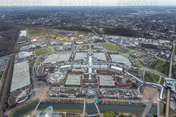 Aerial view, CentrO Oberhausen shopping centre, Borbeck, Oberhausen, Ruhr area, North