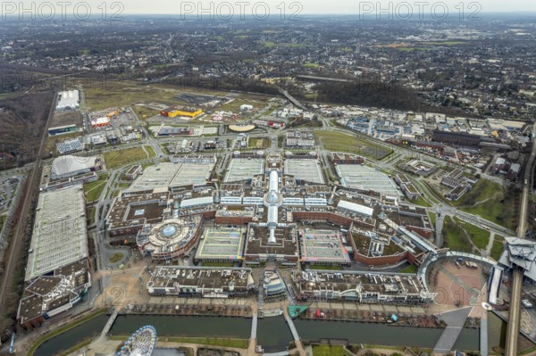Aerial view, CentrO Oberhausen shopping centre, Borbeck, Oberhausen, Ruhr area, North