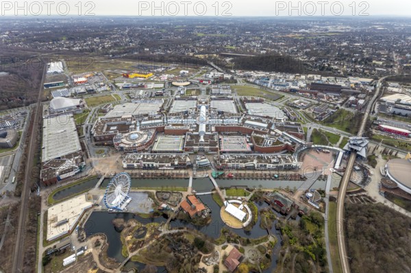 Aerial view, CentrO Oberhausen shopping centre, Borbeck, Oberhausen, Ruhr area, North