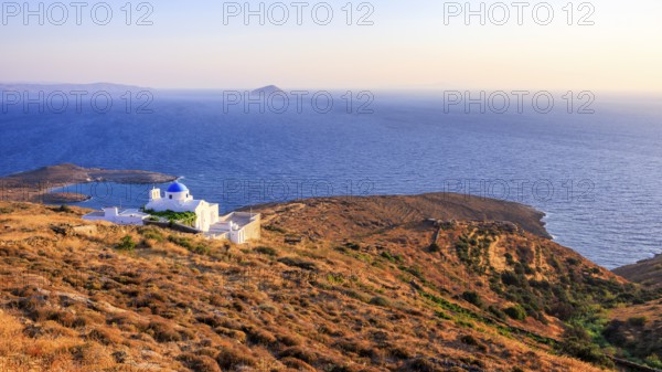 Sunrise at Panagia Skopiani, an Orthodox Chapel dedicated to Mary, Serifos, Cyclades Islands,
