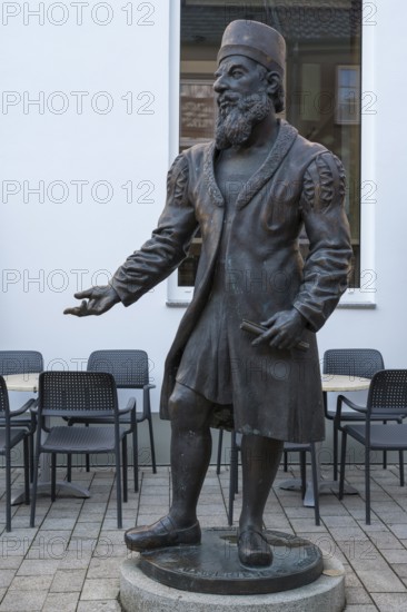 Adam Riese, arithmetic master, statue, sculpture, Bad Staffelstein, Upper Franconia, Franconia,