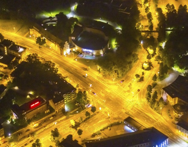 Aerial view, Broich Castle, intersection Am Schloss Broich Ruhrufer, Broich - Ost, Mülheim an der