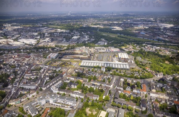 Aerial view, Ruhrbahn site, professional fire brigade, Zur Alten Dreherei, main workshop, Camera