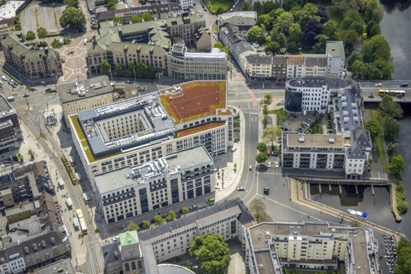 Aerial view, Forum City Mülheim, Palais am Stadtkai, StadtQuartier Schlossstraße, Altstadt I,