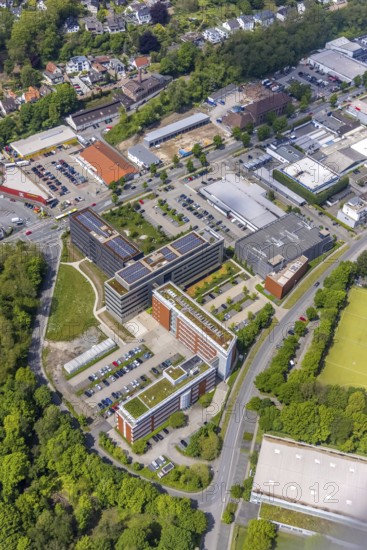 Aerial view, company campus ALDI International Services GmbH, Saarn, Mülheim an der Ruhr, Ruhr