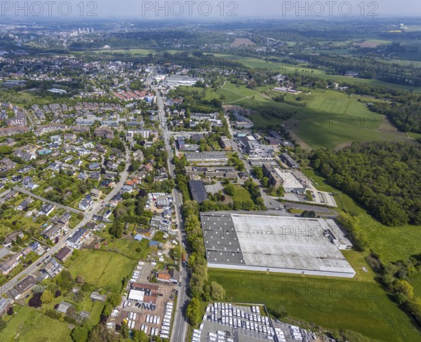 Aerial view, Bobcarts Parts Servive company building, Kölner Straße, Saarn, Mülheim an der Ruhr,