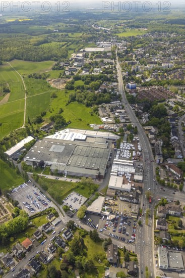 Aerial view, thyssenkrupp Presta Mülheim, Kölner Straße, Saarn, Mülheim an der Ruhr, Ruhr area,
