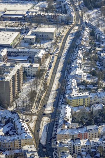 Aerial view, Kaiserstraße, Employment Agency, Indoor Swimming Pool South, Sports Centre South