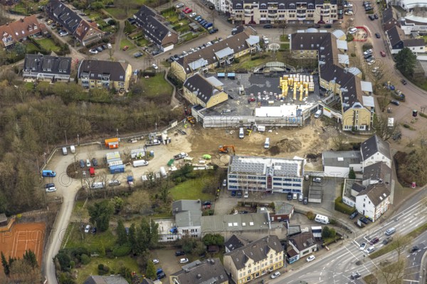 Aerial view, construction site building Düsseldorfer Straße 116, Zur Alten Mühle, Saarn, Mülheim an