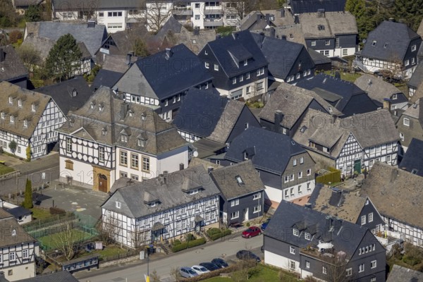 Aerial photo, St. Johannes Catholic Primary School, Eversberg, Meschede, Sauerland, North