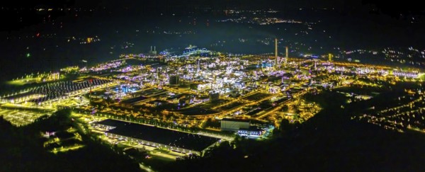 Aerial view, chemical park Marl, chemical zone, Marl, Ruhr area, North Rhine-Westphalia, Germany,