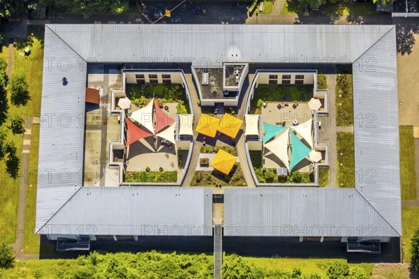 Aerial view, Caritas retirement home and nursing home St. Franziskus-Haus, Trockenbrück,
