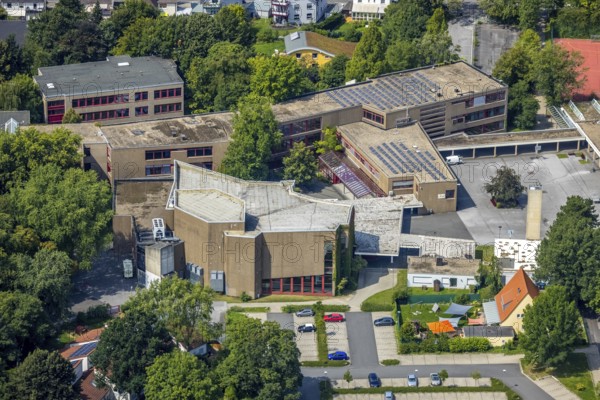 Aerial photo, Städtisches Gymnasium Kamen, Kolonie Tannenberg, Kamen, Ruhr area, North