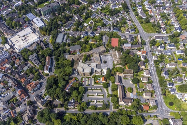 Aerial photo, Städtisches Gymnasium Kamen, Kolonie Tannenberg, Kamen, Ruhr area, North