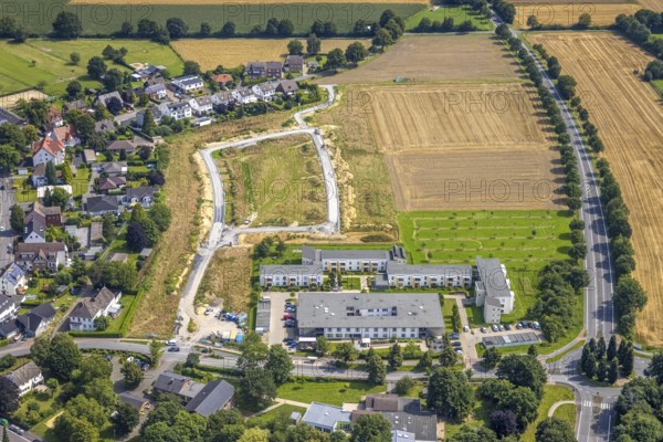 Aerial view, Peter and Paul retirement centre and construction site of a climate protection