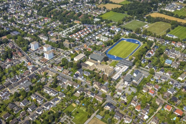 Aerial view, SportCentrum Kaiserau in the district of Kaiserau, Kamen, Ruhr area, North