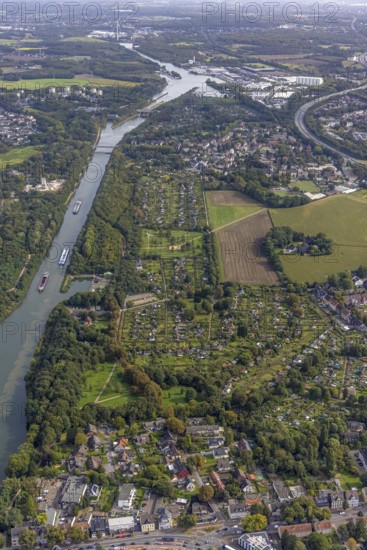 Aerial view, allotment garden association Horsthausen and allotment garden association Herne-Baukau