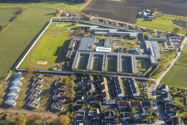 Aerial view, Iserlohn Prison on Heidestrasse in the Drüpplingsen district of Iserlohn, Sauerland,