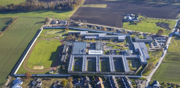 Aerial view, Iserlohn Prison on Heidestrasse in the Drüpplingsen district of Iserlohn, Sauerland,
