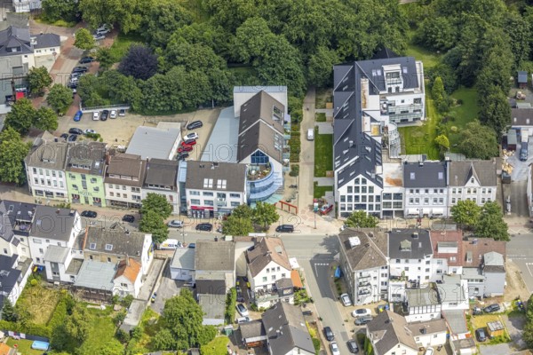 Aerial view, residential estate Am Emscherpark, Freiberg, Holzwickede, Ruhr area, North