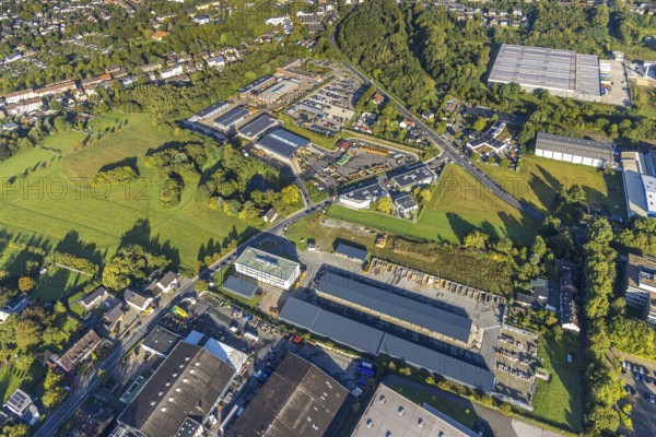 Aerial view, Herne recycling centre and new central depot on Meesmannstraße in the district of