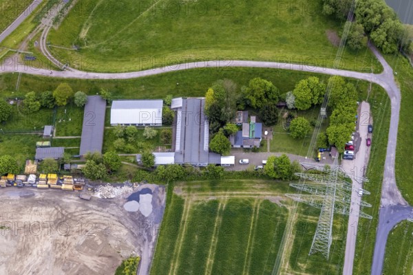 Aerial view, animal welfare organisation Herne-Wanne in Röhlinghausen, Herne, Ruhr area, North