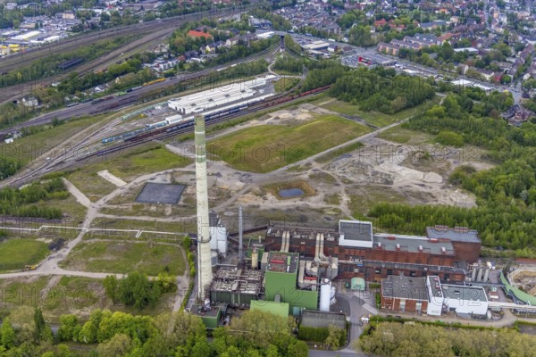 Aerial view, construction site of new Stadler Rail Vehicles branch, former General Blumenthal mine