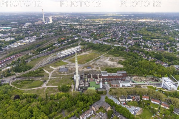 Aerial view, construction site of new Stadler Rail Vehicles branch, former General Blumenthal mine