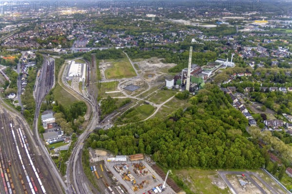 Aerial view, construction site of new Stadler Rail Vehicles branch, former General Blumenthal mine