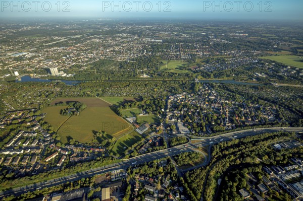 Aerial view, allotment garden association Horsthausen and allotment garden association Herne-Baukau
