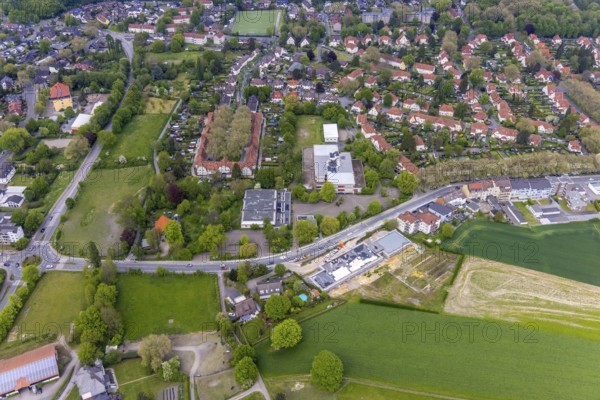 Aerial view, housing estate Gartenstadt Teutoburgia, colliery housing estate, Teutoburgiahof,