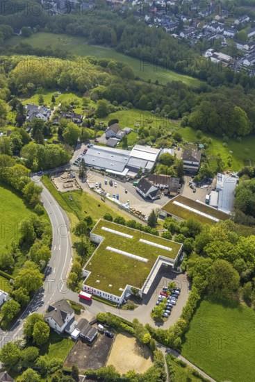 Aerial view, Siepmann garden centre, Ostend, Herdecke, Ruhr area, North Rhine-Westphalia, Germany,