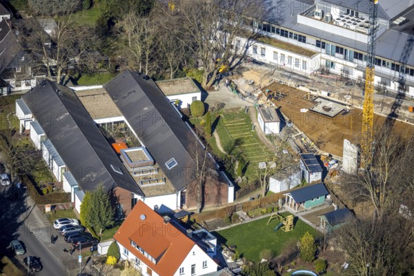 Aerial view, Lukas-Hospiz, Jean-Vogel-Straße, Herne-Süd, Herne, Ruhr area, North Rhine-Westphalia,