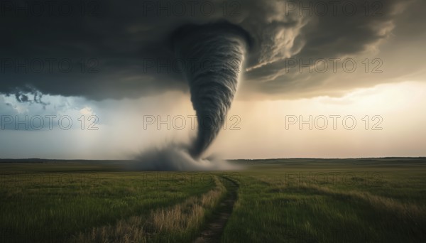 Tornado On A White Transformed Into A Fierce Storm Encapsulated Against A Backdrop Of Pure White
