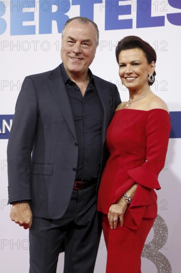 Clemens Tönnies and Margit Tönnies arriving at the Bertelsmann Summer Party 2025 at the Bertelsmann