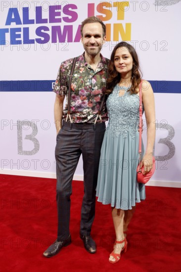 Sarah Alles and Thimon von Berlepsch arriving at the Bertelsmann Summer Party 2025 at the